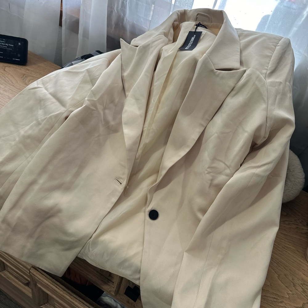 Cream Blazer Jacket